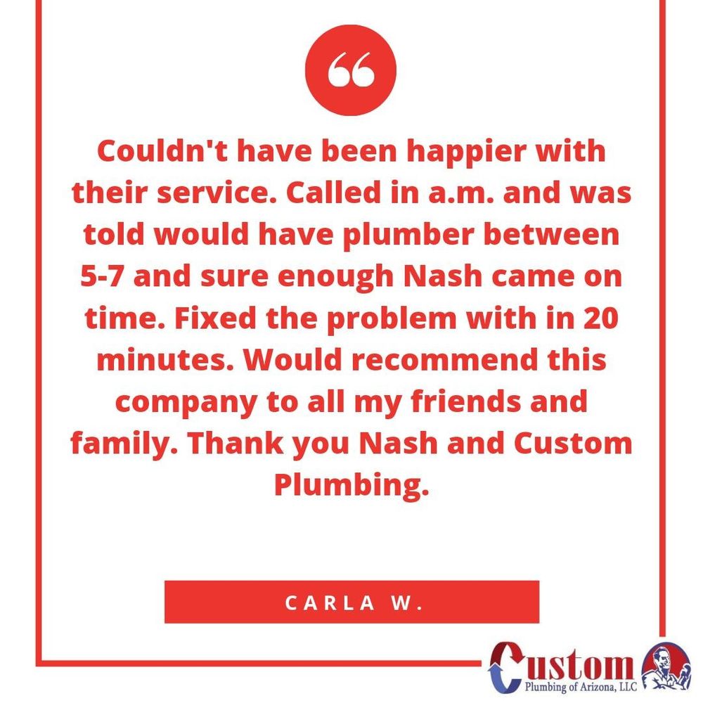 Slide of Custom Plumbing of Arizona