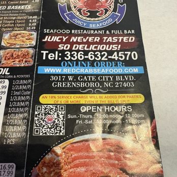 Red Crab - Greensboro - Seafood Near Me - Greensboro, North Carolina Red Crab - Greensboro - Seafood Near Me - Greensboro, North Carolina