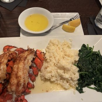 Trivs Restaurant and Lounge - Twin tails with Parmesan risotto and spinach! - New American Near Me - Strongsville, Ohio Trivs Restaurant and Lounge - Twin tails with Parmesan risotto and spinach! - New American Near Me - Strongsville, Ohio