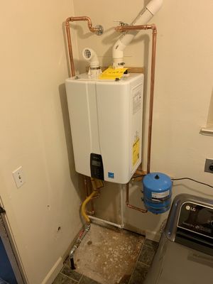 water heter installation and repair - replaced old tank water heater with Navian tankless water heater water heter installation and repair - replaced old tank water heater with Navian tankless water heater