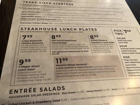Menu photo 4 LongHorn Steakhouse San Antonio, TX