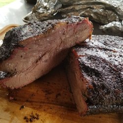 Black Mesa Barbecue - Nice shot of fatty brisket.
