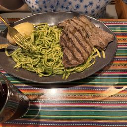 Tallarines verdes.