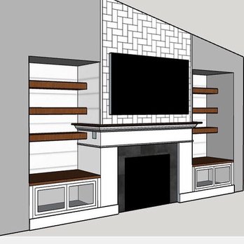 Turnkey Renovations - Fireplace and accent wall upgrade; rendering - General Contractors Near Me Turnkey Renovations - Fireplace and accent wall upgrade; rendering - General Contractors Near Me