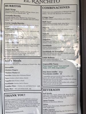 Menu photo 7 Avila's El Ranchito Laguna Beach, CA Menu photo 7 Avila's El Ranchito Laguna Beach, CA