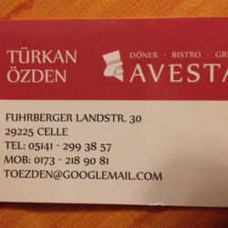 Avesta Bistro - Visitenkarte