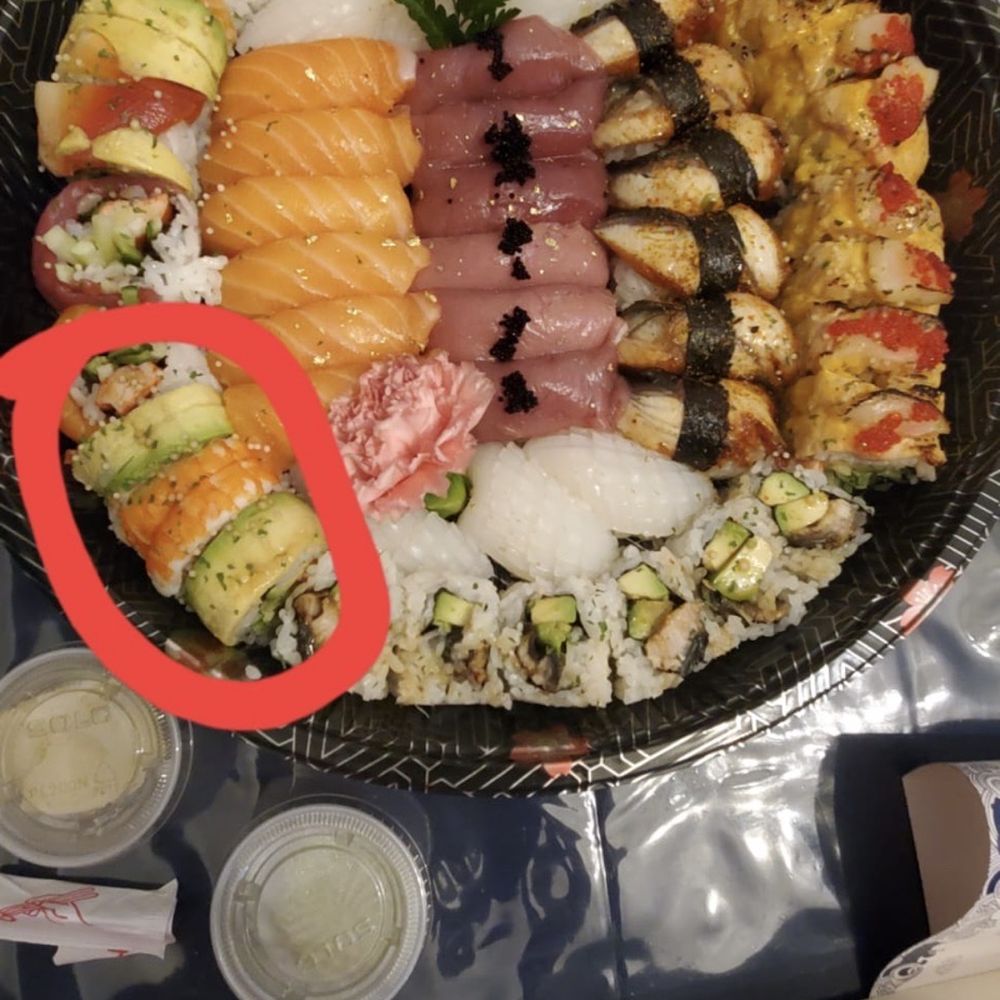 R Sushi - After we picked up the food guess what we got - Sushi Bars Near Me - North York, Ontario R Sushi - After we picked up the food guess what we got - Sushi Bars Near Me - North York, Ontario