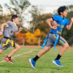 Be 7 Athletics - Run for a TD and spike the ball by registering for the 2024 Flag Football League starting in July 2024