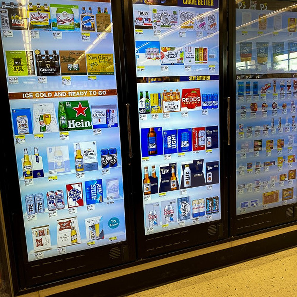 Walgreens - Until now, I've never seen LED screens instead of glass cooler doors. - Drugstores Near Me - West Bend, Wisconsin Walgreens - Until now, I've never seen LED screens instead of glass cooler doors. - Drugstores Near Me - West Bend, Wisconsin