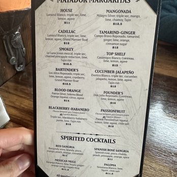 Matador Ballard - Menu (March 2022) - Mexican Near Me - Seattle, Washington Matador Ballard - Menu (March 2022) - Mexican Near Me - Seattle, Washington