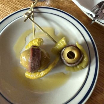 Le Comptoir du Vin - Olive pickled pepper and anchovies - Wine Bars Near Me - Baltimore, Maryland