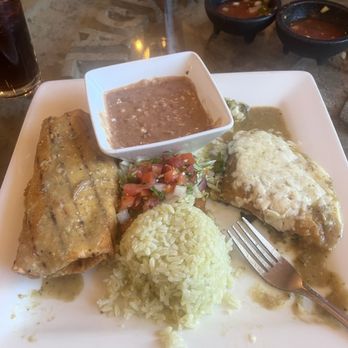 Barrigas Mexican Restaurant - Chili Relleno Combination with chimichanga - Mexican Near Me - Garden City, Idaho