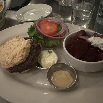 Public House - Pimento burger, Roasted Beets & Goat Cheese - New American Near Me - Chattanooga, Tennessee Public House - Pimento burger, Roasted Beets & Goat Cheese - New American Near Me - Chattanooga, Tennessee