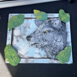 For a couple days they worked with clay. He made a wolf.