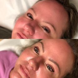 Permanent Makeup By Laila - Brows and eyeliner freshly done :) She loved both and so did we :)