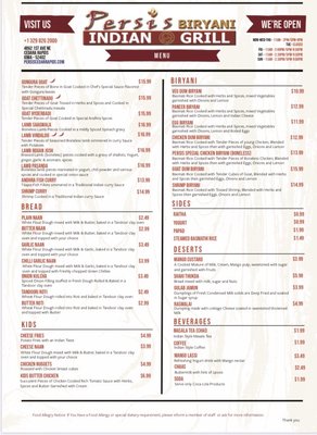 Menu photo 2 Persis Biryani Indian Grill Cedar Rapids, IA Menu photo 2 Persis Biryani Indian Grill Cedar Rapids, IA