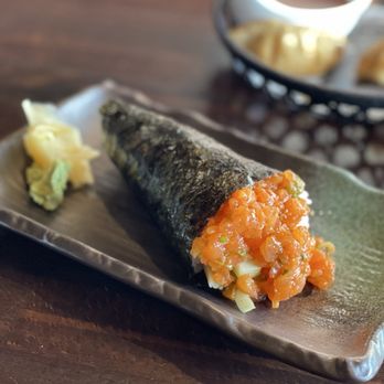 Umi Sushi - Spicy Salmon hand roll - Sushi Bars Near Me - San Diego, California Umi Sushi - Spicy Salmon hand roll - Sushi Bars Near Me - San Diego, California