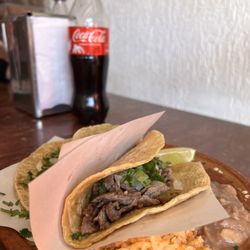 La Comadre Taquería - Carne asada with rice and beans