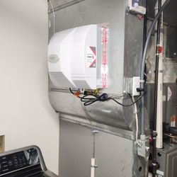Fuse HVAC & Appliance Repair - New humidifier AprilAire power humidifier with automatic humidistat installation.