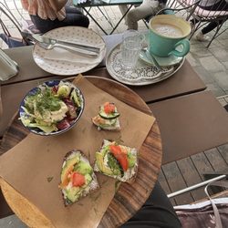 The Tribeca Cafe - They also allow dogs inside, pretty cute place! Food is also very tasty