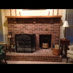 Burns Masonry & Construction - Before pic. He was able to demo the bottom to get level w floor, and took about a foot off the top to bring to normal height.