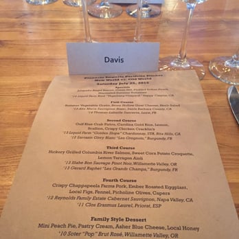 SpringHouse - Old World / New World Wine Dinner Menu - Southern Near Me - Alexander City, Alabama SpringHouse - Old World / New World Wine Dinner Menu - Southern Near Me - Alexander City, Alabama