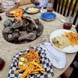 Campfire burger, country fried steak, nola pasta Campfire burger, country fried steak, nola pasta