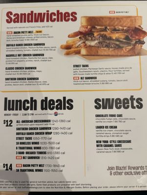 Menu photo 5 Buffalo Wild Wings Casa Grande, AZ