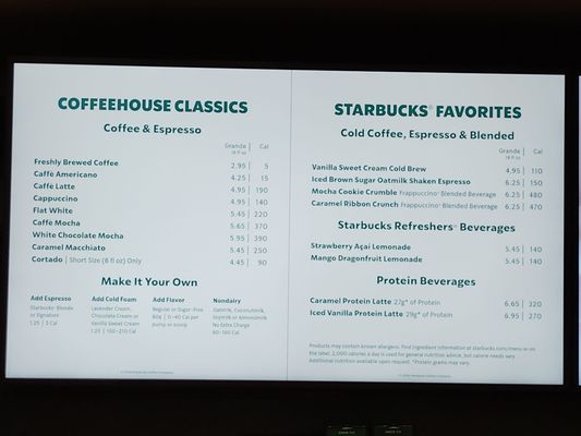 Menu photo 1 Starbucks Las Vegas, NV Menu photo 1 Starbucks Las Vegas, NV
