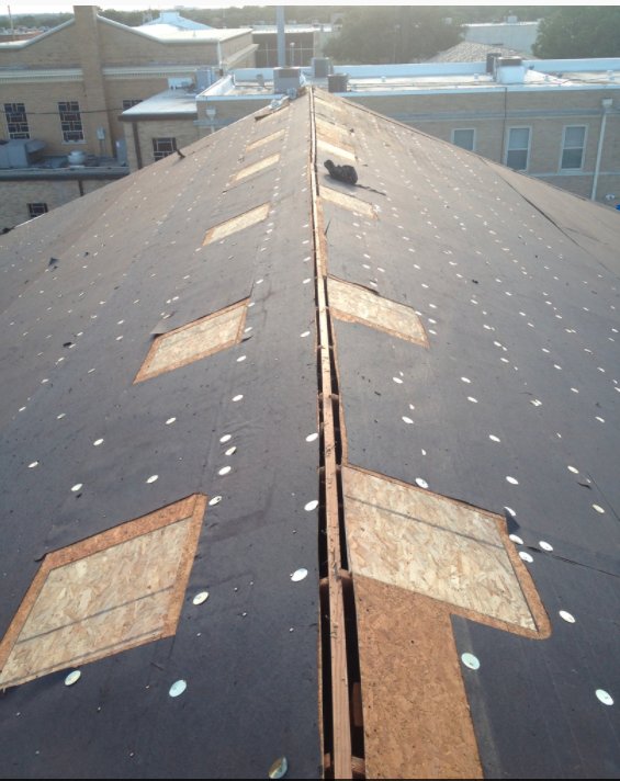 Slide of Roof 1 Construction