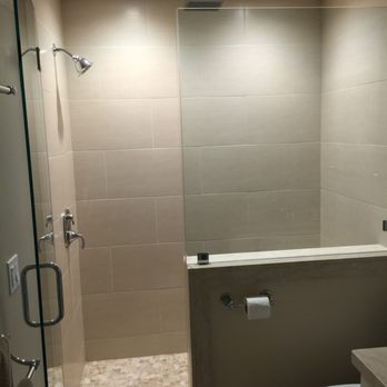 Edmisten Construction - Tub removed for walk in stone shower - General Contractors Near Me Edmisten Construction - Tub removed for walk in stone shower - General Contractors Near Me