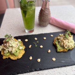 Call Me Cuban - Tostones with shrimp