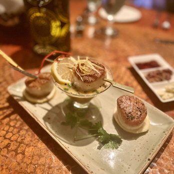 Desert Bistro - pan-seared scallops ($16) -- so good! - New American Near Me - Moab, Utah