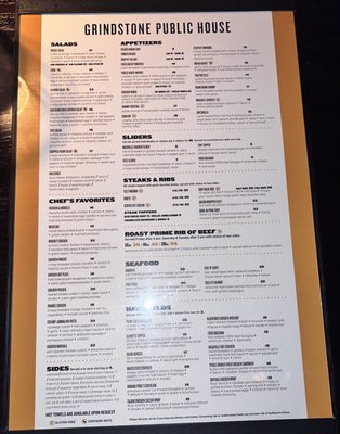 Menu photo 4 Grindstone Public House Noblesville, IN