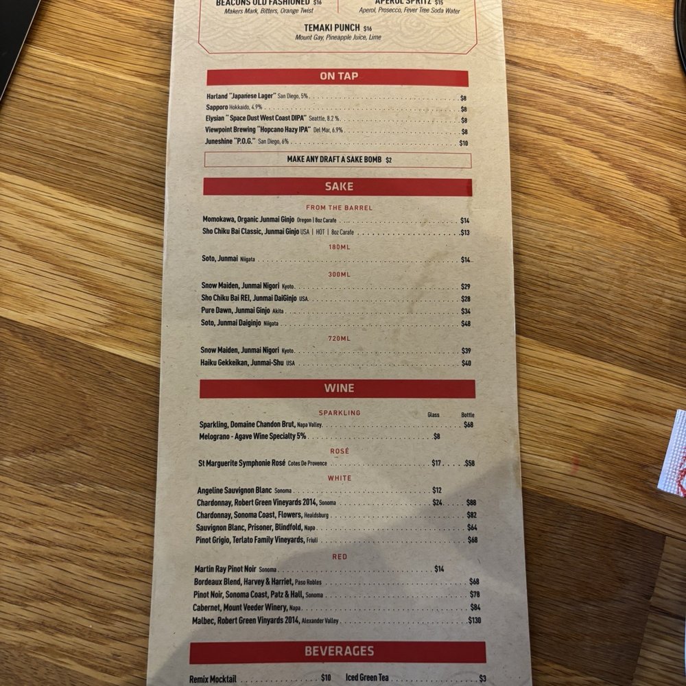 Temaki Bar Sushi - Cocktail menu - Sushi Bars Near Me - Encinitas, California Temaki Bar Sushi - Cocktail menu - Sushi Bars Near Me - Encinitas, California