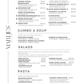 Marlie’s Restaurant - Menu - Seafood Near Me - French Settlement, Louisiana Marlie’s Restaurant - Menu - Seafood Near Me - French Settlement, Louisiana