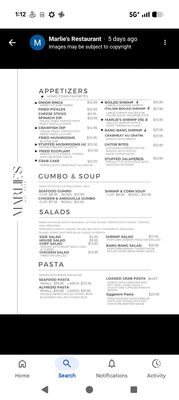 Menu photo 3 Marlie’s Restaurant French Settlement, LA Menu photo 3 Marlie’s Restaurant French Settlement, LA