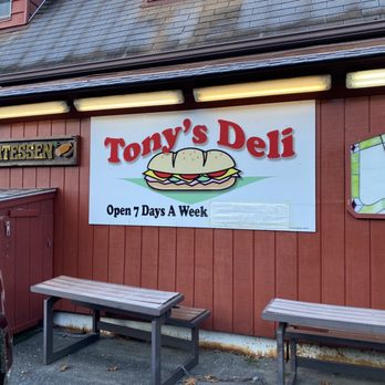 Tony's Deli - two benches and a sign - Delis Near Me - Pawling, New York Tony's Deli - two benches and a sign - Delis Near Me - Pawling, New York