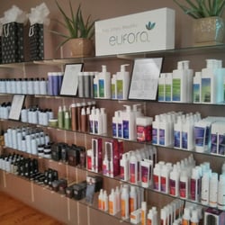 Ascension Salon - Part of our haircare area. Ascension is proud to only carry Eufora, J-Beverly Hills, and Kevin.Murphy as our main haircare lines