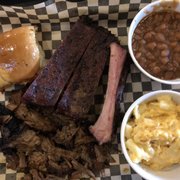 Photo of Smokin Woods BBQ - Oakland, CA, United States. Pork ribs and brisket.