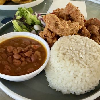 Sazonao - Rice, beans, and Chicken Chicharron - Puerto Rican Near Me - Hormigueros, Puerto Rico