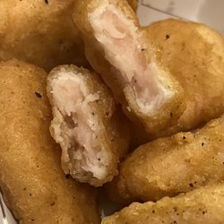 McDonald's - Raw chicken nuggets.