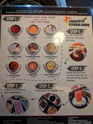 Menu photo 1 YI Hot Pot & Sushi & BBQ Solon, OH Menu photo 1 YI Hot Pot & Sushi & BBQ Solon, OH