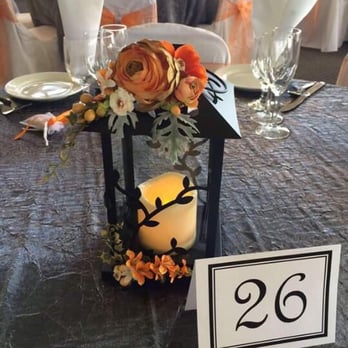 Nancy's Foliage and Flowers - Centerpieces Nancy created for the reception - Floral Designers Near Me Nancy's Foliage and Flowers - Centerpieces Nancy created for the reception - Floral Designers Near Me
