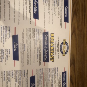 The Place - Breakfast menu - Breakfast & Brunch Near Me - Glendale, Arizona The Place - Breakfast menu - Breakfast & Brunch Near Me - Glendale, Arizona