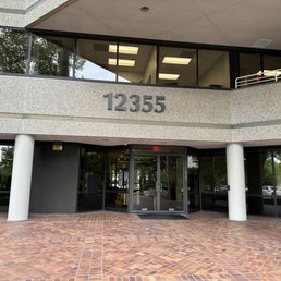the entrance to the building