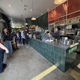 Inside coffee shop
