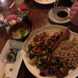 Ocko's Japanese Steakhouse - Steak, lobster and scallops cooked perfect