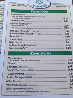 Menu photo 1 Moscht Stüble Tettnang, BW
