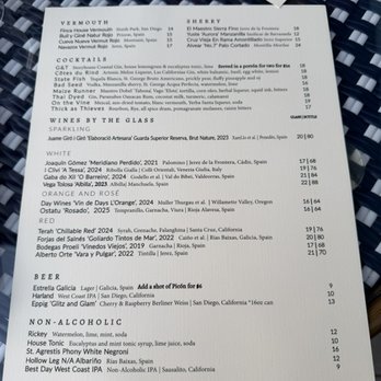 Finca - Menu - Wine Bars Near Me - San Diego, California